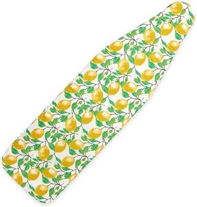 Juvale Ironing Board Cover and Pad 15x54 Standard Size Ironing Board Cover with Elastic Edge for Snug and Secure Fit, Thick and Durable Material (Yellow and Green Lemon Print Design)