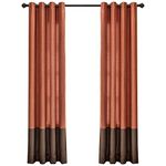 Lush Decor, 54 x 95, Brown/Rust White/Gray Prima Window Curtains Panel Set for Living, Dining Room, Bedroom (Pair), 54 x 95-inch