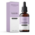 HERBORGANIC Lavender Fragrance Essential Oil - Premium Lavender Essential Oils for Aromatherapy & Relaxation - Pure & Natural Lavender Oil - Therapeutic Grade Lavender Essential Oil - 100ml