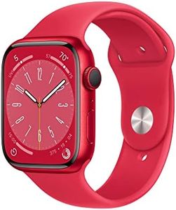 Apple Watch Series 8 [GPS 45mm] Smart Watch w/ (Product) RED Aluminum Case with (Product) RED Sport Band - M/L. Fitness Tracker, Blood Oxygen & ECG Apps, Always-On Retina Display, Water Resistant