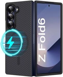BENTOBEN Carbon Fiber for Samsung Galaxy Z Fold 6 Case, Galaxy Z Fold6 Magnetic Case[Compatible with Mag Safe] Slim Fit Smooth Shockproof Women Men Protective Cover for Samsung Z Fold 6 5G 2024, Black