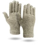 Illinois Glove Company Ragg Wool Gloves Made in the USA Style 350, Oatmeal, Large