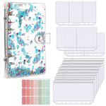 Toplive A6 Budget Binder,Premium Transparent PVC Budget Planner Binder Money Organizer with Cash envelopes and Stickers for budgeting Saving Money