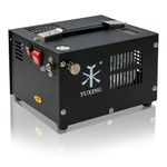 TUXING PCP Air Compressor,Oil/Water-Free,Adjustable Air Compressor High Pressure 110V AC for PCP Air Rifles Scuba Diving Tank SUV Tires(Built-in Cooling Fan)