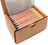 Half Pencils with Eraser - Golf, Classroom, Pew, Short, Mini - Hexagon, Sharpened, Non Toxic, #2 Pencil, Color - Natural, (Box of 48) Golf Pocket Pencils