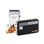 KODAK Mini 2 Retro 4PASS Portable Photo Printer (2.1x3.4 inches) + 8 Sheets, Black