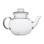 Simax Glassware 33 Ounce Glass Teapot | with Spout, Microwave and Stovetop Safe, Heat, Cold, and Thermal Shock Resistant Borosilicate Glass, Makes a Stunning Presentation