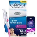 Clearblue Digital Ovulation Test Predictor Kit, Plus Bonus Rapid Detection Pregnancy Test, 20 Ovulation Tests & 1 Pregnancy Test