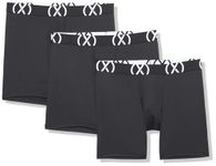 2(X)IST mens (X) Sport 6-pack Boxer Brief, 6pk Black, XL