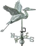 Good Directions Blue Heron Cottage Weathervane, Includes Roof Mount, Blue Verde Copper, Patina