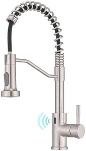 AIMADI Touchless Kitchen Faucet with Pull Down Sprayer,Brushed Nickel Motion Sensor Kitchen Sink Faucet,Smart Hands Free Stainless Steel Spring Faucets for Farmhouse RV Utility Sink,1 or 3 Hole