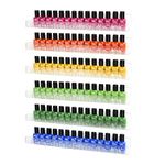 FFowcye Nail Polish Organiser Wall Mounted, 6 Pack Clear Nail Varnish Wall Rack, Acrylic Display Shelves Stand Holder for Paint Tattoo Ink Essential Oil Holds Up to 90 Bottles,15 Inch