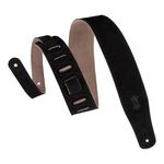 Levys Leathers MS26-BLK 2.5" Hand-Brushed Suede Guitar Strap, Black