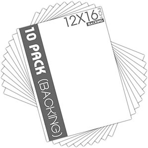 Mat Board Center, White Backing Boards - Full Sheet - for Art, Prints, Photos, Prints and More, 10 Pack, 12x16