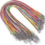 60 Pcs Waxed Necklace Cord, 20 Inch