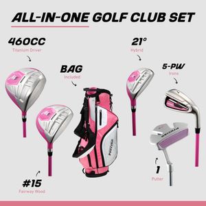 PreciseGolf Co. Ladies Golf Club Set – Right-Handed, Pink, Complete