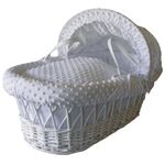 Jillyraff white Cuddlesoft Dimple Moses Replacement Basket Dressing Set for palm and wicker baskets