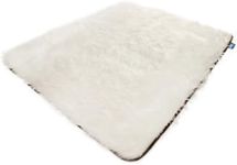 PupProtector Waterproof Throw Blanket for Dogs and Cats, Pet Blanket Cover for Couches, Sofas, Beds, Car Seats, Furniture, Calming Soft Faux Fur, Polar White, Original (60" L x 50" W)