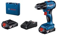 BOSCH GSR 185-Li Professional Kit | Brushless Motor | Speed (1st/2nd)- 0-500/0-1900 RPM | Chuck Size 13 mm | Manufacturing & Construction Use | 1 18V Battery & 1 charger Included| 1 Yr Warranty