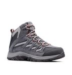 Columbia Women's Crestwood Mid Waterproof, Graphite/Daredevil, 10