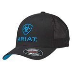 Ariat Men's Half Mesh Hat, Black, Small/Medium