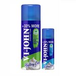 VI- JOHN Shaving Foam For Men, Sensitive Skin Type & All Skin Type Shaving Foam With Goodness of Nature, Tea Tree Oil, Vitamin E Enriched and Anti- Bacterial Formula (450gm Packof 2)