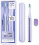 Aquasonic Icon ADA-Accepted Rechargeable Toothbrush | Magnetic Holder & Slim Travel Case | 2 Brushing Modes & Smart Timers | Modern & Convenient (Lilac)