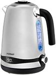 TODO 1.7L Stainless Steel Cordless Kettle Keep Warm Electric Led Water Jug - Silver