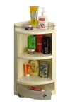 CIPLA PLAST Italy Corner Shelf for Living Room | Bathroom Corner Cabinet | Bathroom Organiser | Corner Shelf | Bathroom Accessories | Corner Cabinet for Wall | White (BRC-717), Plastic