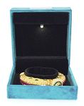 Moon Suede Finish Jewellery Boxes With LED Light (Green Suede) (Bangle (4.0x4.0))