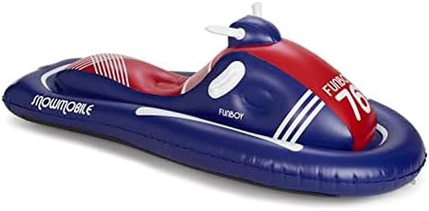 FUNBOY Winter Fun Inflatable Snowmobile, Single, Retro Single
