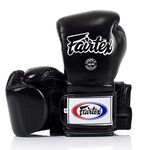 Fairtex Muay Thai Boxing Gloves Black Mexican Style, 14oz