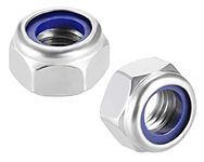 Merriway BH07653 Self Locking Nut Nylon Insert Bright Zinc Plated M4, Silver - 50 Pieces