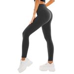 SINOPHANT High Waisted Leggings for Women - Full Length & Capri Buttery Soft Yoga Pants for Workout Athletic(Heather Grey,S-M)