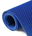 amazelo cart Anti Skid Pvc Rubber Mat For Floor Large Size Home Entrance Commercial Doormat Waterproof Mud Dirt Trapper Indoor Outdoor Rectangular Floor Carpet Plastic For Hotel, Office (2X3Ft, Blue)