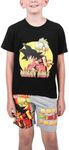 Dragon Ball Z Anime Heroes Boy's Graphic Tee and Shorts Set -XXL Black