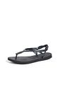 Havaianas Women Luna, Black, 4.5/5