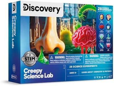 Discovery Creepy Science Lab Kit – 28 STEM Experiments for Kids 8+, Learn Chemistry & Physics with Slime, Molds & More