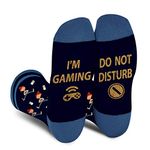 Gaming Gamer Socks for Men Dad Women Teen Boys-Do Not Disturb I'm Gaming Novelty Funny Fun Cool Funky Crazy Socks-Fathers Day Birthday Christmas Easter Gamer Gaming Husband Mom Gifts Stocking Stuffers