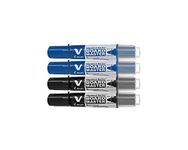 Pilot V-Board Master Pack of 4 (Blue-2, Black-2)