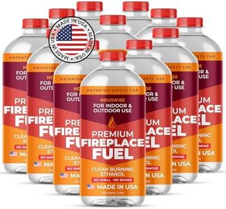 Bio Ethanol Fireplace Fuel 12 x 1 Liter - Bioethanol Fuel Tabletop Fire Pit, Bio Ethanol Fuel for Table Top Fire Pit & Ethanol Fireplaces - Made in USA