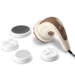Lifelong LLM27 Corded Electric Handheld Full Body Massager With 4 Massage Heads & Variable Speed Settings For Pain Relief & Relaxation