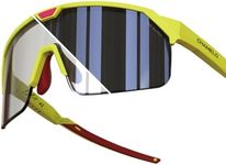 CHAMELO Domo Shield Smart Sports Sunglasses – Geraldo Perdomo Signature Edition – Adjustable Tint Baseball Eyewear with Sweatproof Frame, Tint Slider & 100% UV Protection – Neon Frame, Smoke Lenses