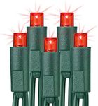 Brizled Red Christmas Lights, 33ft 