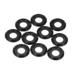 MECCANIXITY M8 Cone Cup Countersunk Washers,Hole Dia 8mm/0.31" Aluminum Gaskets Cup Head Washer Gasket for Screw RC/FPV/PC/Drone/Mechanical Accessories Model Parts,Pack of 10(Black)