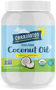 Carrington Farms Organic Virgin Cold Pressed Coconut Oil for Cooking, Unrefined & Nutrient Dense, MCT Oil for Hair & Skin, Non-GMO, Vegan & Gluten-Free, Perfect for Baking & Sautéing, 54 Fl Oz