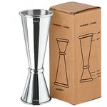 Cocktail Jigger Dual Spirit Measure Cup – 304 Stainless Steel 30ml/60ml Measuring Cup for Bar Home Bartender Party Wine Drink 2 PCS