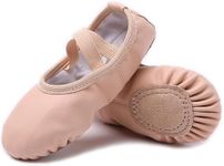 VINGT ANS Ballet Shoes for Girls Toddler Dance Slippers Soft Leather Ballerina Boys Shoes for Toddler/Little Kid/Big Kid/Women (Ballet Pink, US Footwear Size System, Little Kid, Numeric, Medium, 11)