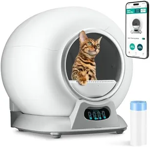 PetCove Self Cleaning Litter Box, Automatic Cat Litter Box Self Cleaning for Multiple Cats, Robot Automatic Litter Box Scoop Free Covered Ultra Cleaning -Odor Removal -APP Control Smart Litter Box