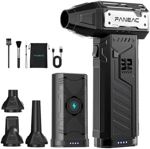 FANEAC X305 Air Duster with Dual Battery Pack - 150,000rpm, 3-Gear Adjustable Speed, Ultra-Powerful Brushless Motor Compressed air Duster, for Keyboard, Computer, House, Indoor and Outdoor